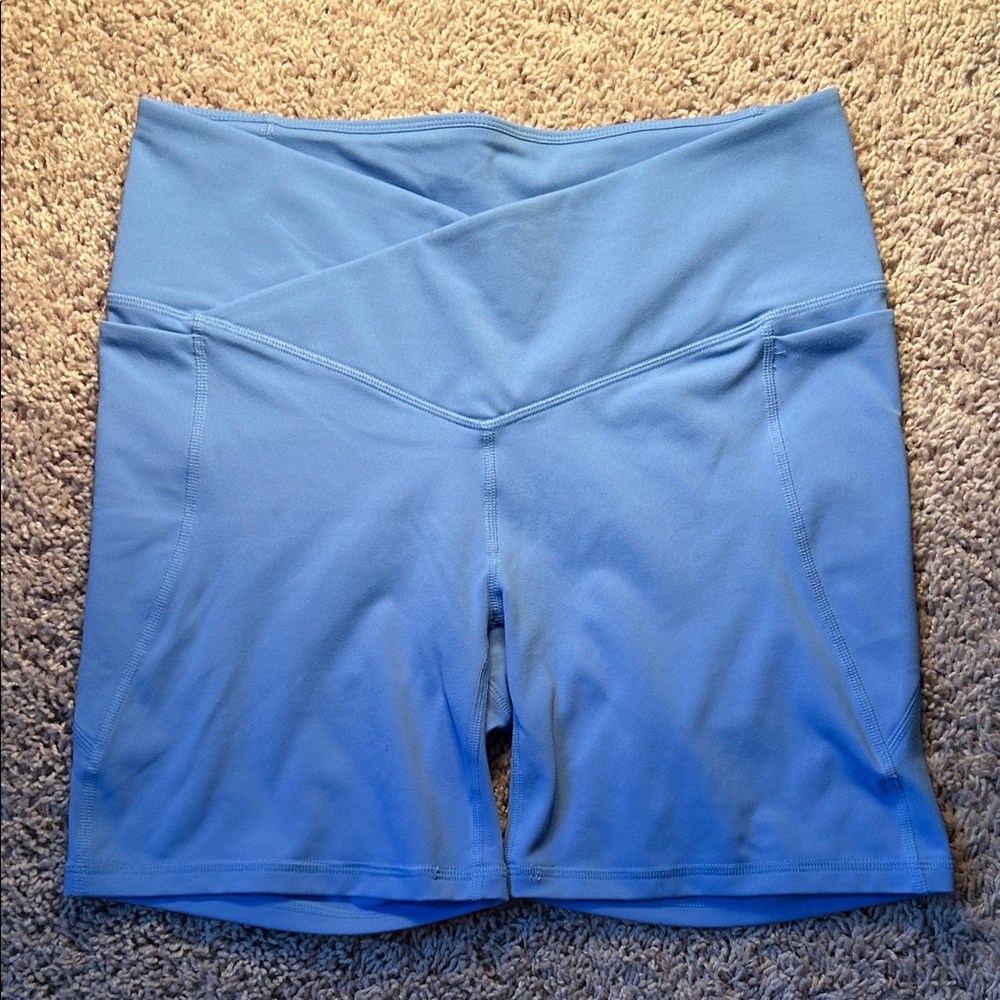 Fabletics Light Blue Bike Shorts